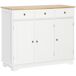 Aparador de Cocina MDF, Madera de Caucho HOMCOM 101 Aparador de Cocina MDF, Madera de Caucho HOMCOM 101 Blanco