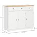 Aparador de Cocina MDF, Madera de Caucho HOMCOM 101 Aparador de Cocina MDF, Madera de Caucho HOMCOM 101 Blanco
