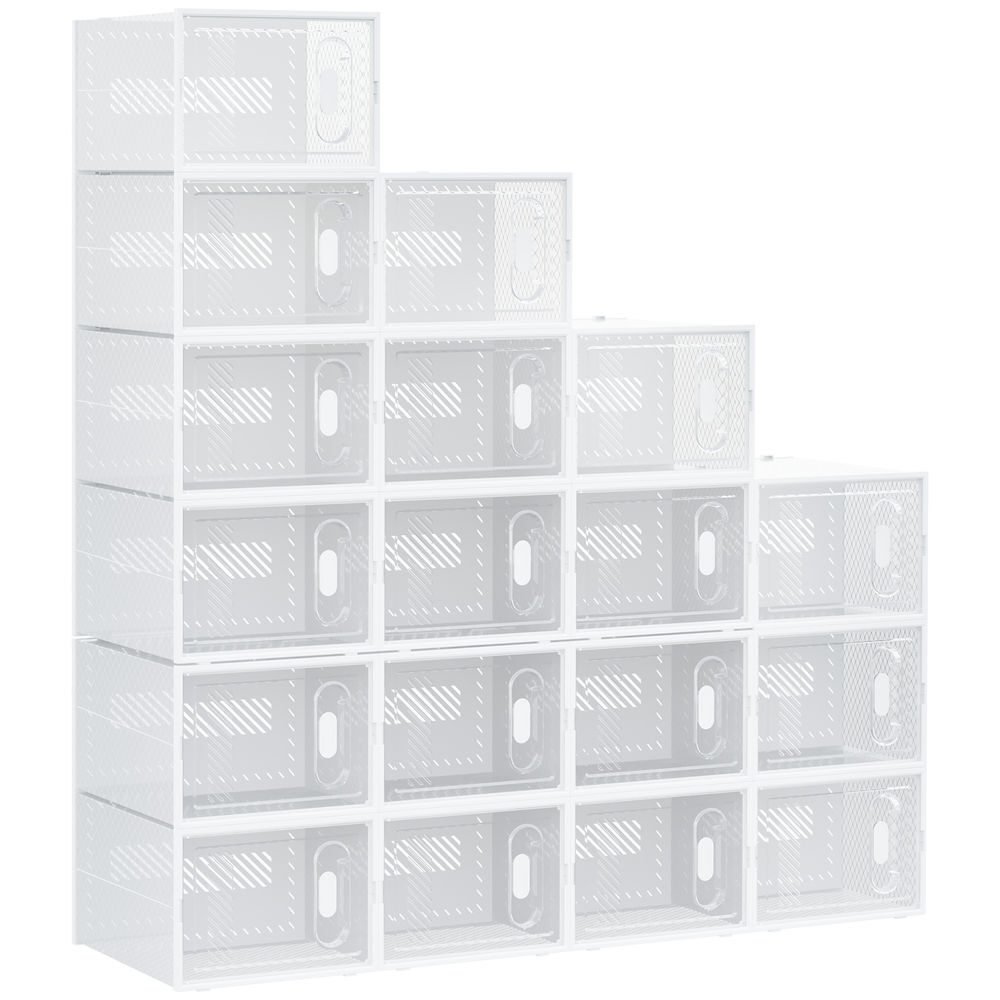 Armario Modular PP HOMCOM, hogar - muebles de recibidor 28 Blanco Veta