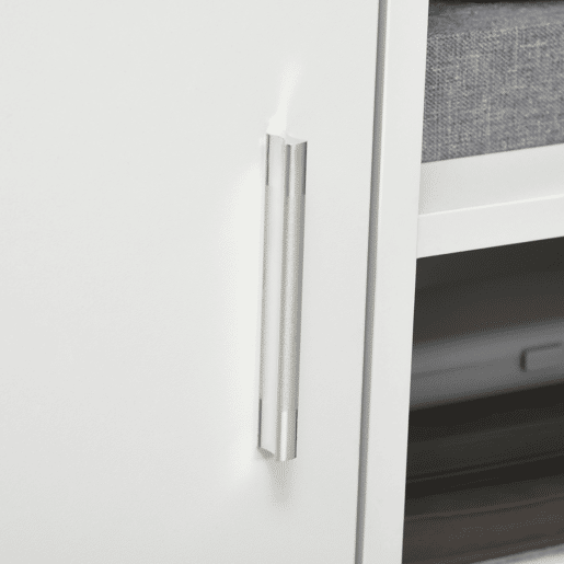 HOMCOM Armário de Escritório para Impressora Móvel para Escritório Multifuncional com Prateleiras e Amplo Espaço de Armazenamento 60x50x65,5 cm Branco