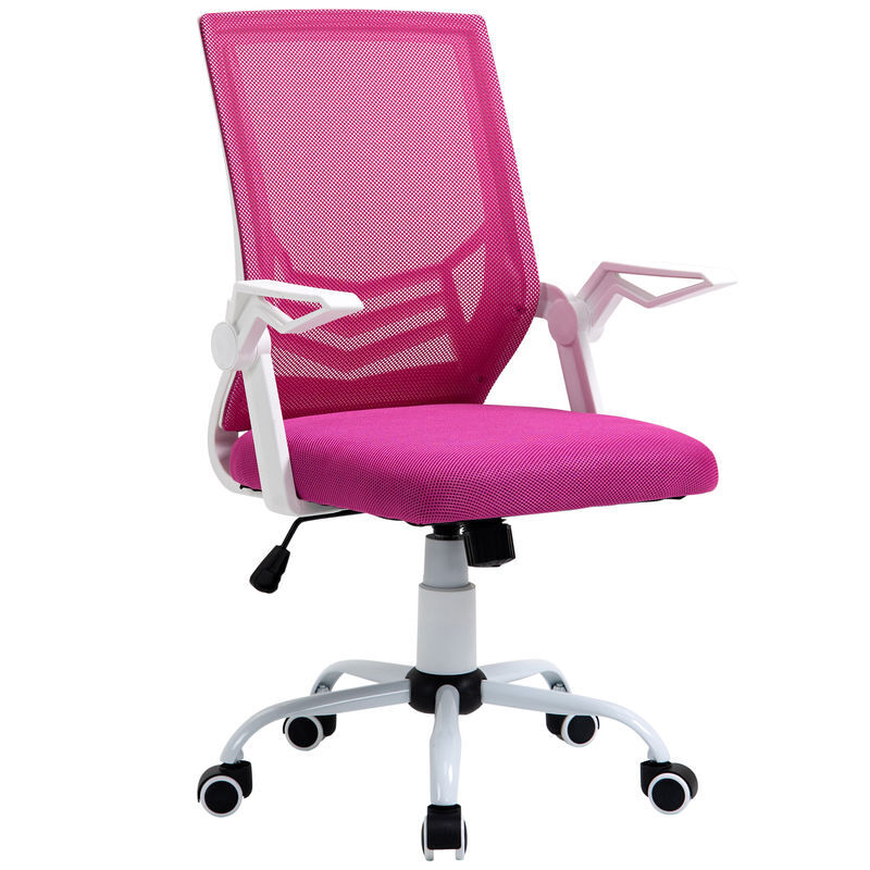 Vinsetto silla de oficina ergonómica silla escritorio giratoria con altura ajustable reposabrazos abatible soporte lumbar transpirable para
