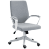 Vinsetto Cadeira de escritório giratória ergonômica com altura ajustável apoio de braço acolchoado e apoio lombar máx. 120 kg 62x69x92-102 cm Cinza
