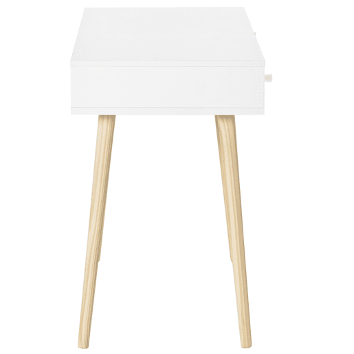 HOMCOM Consola Secretária Infantil com 1 Compartimento Aberto e 2 Gavetas Estilo Nórdico para Dormitório Entrada 100x48x76,5cm Multicolor
