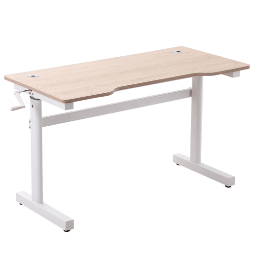 Vinsetto Secretária de Pé com Altura Ajustável a Manivela e Bancada de Carbono Secretária Elevatória para Escritório Estúdio Sala de Estar Carga Máxima 150kg 120x60x72-117cm Madeira e Branco Vinsetto Secretária de Pé com Altura Ajustável a Manivela e Bancada de Carbono Secretária Elevatória para Escritório Estúdio Sala de Estar Carga Máxima 150kg 120x60x72-117cm Madeira e Branco