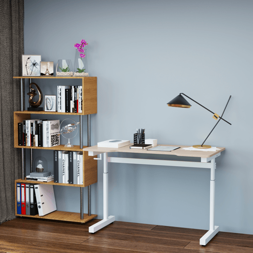 Vinsetto Secretária de Pé com Altura Ajustável a Manivela e Bancada de Carbono Secretária Elevatória para Escritório Estúdio Sala de Estar Carga Máxima 150kg 120x60x72-117cm Madeira e Branco Vinsetto Secretária de Pé com Altura Ajustável a Manivela e Bancada de Carbono Secretária Elevatória para Escritório Estúdio Sala de Estar Carga Máxima 150kg 120x60x72-117cm Madeira e Branco