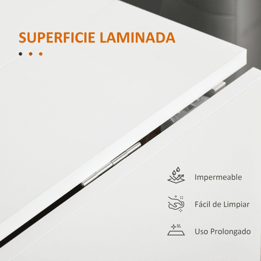 HOMCOM Mesa de Sala de Jantar Dobrável com Rodas Mesa Multifuncional para Sala de Jantar com 3 Formas 120x80x73cm Branco e Madeira HOMCOM Mesa de Sala de Jantar Dobrável com Rodas Mesa Multifuncional para Sala de Jantar com 3 Formas 120x80x73cm Branco e Madeira