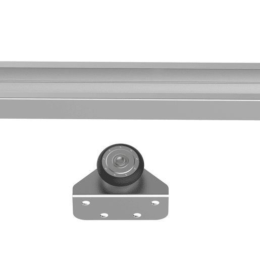 HOMCOM Ferragem para Porta Corredeira 186cm Kit de Acessórios para Porta Corredeira de Madeira com Trilho de Metal e 2 Roldanas Prata