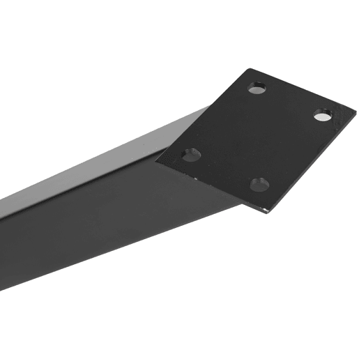 HOMCOM Conjunto de 2 Pés para Mesa Estilo Industrial 80x72cm em Forma de X Pés para Móveis de Aço com Protetores e Parafusos de Montagem Incluídos Preto