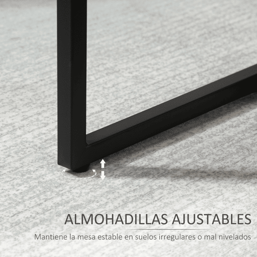 HOMCOM Mesa Auxiliar de 2 Níveis Mesa Auxiliar para Sala de Estar Dormitório Estúdio Escritório Estilo Moderno 45x35x48cm Madeira e Preto