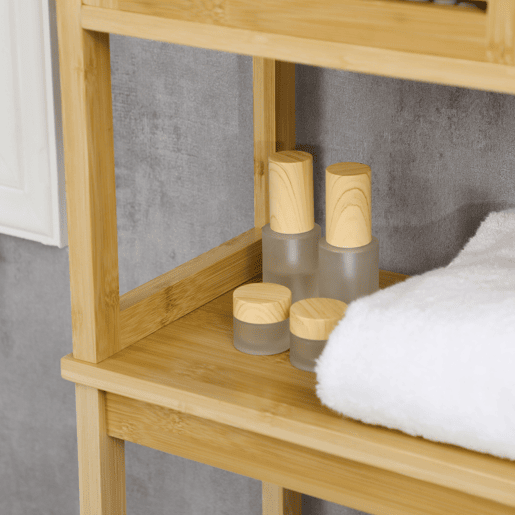 kleanklin Móvel de Bambú sobre Sanita Armário Alto para Casa de Banho com 2 Portas 1 Prateleira Interior e 1 Prateleira de Armazenamento 60x23x173cm Natural kleanklin Móvel de Bambú sobre Sanita Armário Alto para Casa de Banho com 2 Portas 1 Prateleira Interior e 1 Prateleira de Armazenamento 60x23x173cm Natural