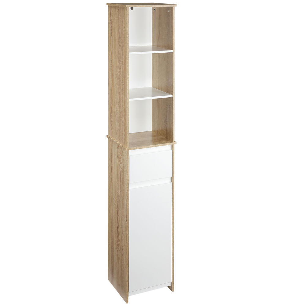 Kleankin armario alto de baño 32,6x30x171,2 cm