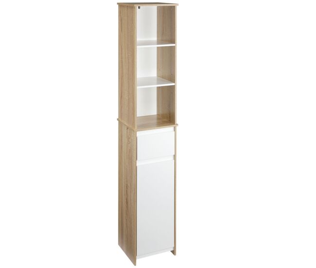 Kleankin armario alto de baño 32,6x30x171,2 cm