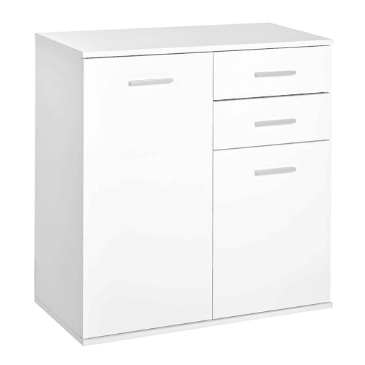 HOMCOM Armário Gabinete Consola Aparador Organizador de Armazenamento Multiuso para Sala de Estar com Portas e Gavetas 71x35x76cm