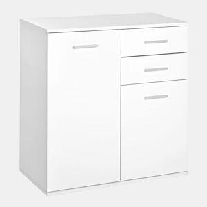 HOMCOM Armário Gabinete Consola Aparador Organizador de Armazenamento Multiuso para Sala de Estar com Portas e Gavetas 71x35x76cm