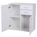 Armario Tablero de partículas HOMCOM, hogar - muebles de comedor Armario Tablero de partículas HOMCOM, hogar - muebles de comedor Blanco