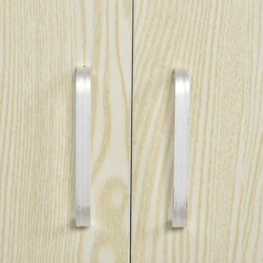 HOMCOM Armário Auxiliar para Microondas Armário de Cozinha Baixo com Armário de 2 Portas e Prateleira Ajustável com Rodas Carga 70 kg 60,4x40,3x97cm Carvalho