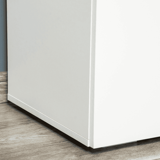 HOMCOM Aparador de Sala de Estar com 2 Portas Armário Auxiliar com 2 Prateleiras para de Livros Roupa Brinquedos Estilo Moderno 70x39x70cm Branco