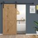 Herraje para Puerta Corredera Acero al Carbono HOMCOM 200 Herraje para Puerta Corredera Acero al Carbono HOMCOM 200 Negro