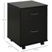 Archivador con Rueda Tablero de partículas HOMCOM Archivador con Rueda Tablero de partículas HOMCOM Negro