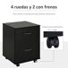 Archivador con Rueda Tablero de partículas HOMCOM Archivador con Rueda Tablero de partículas HOMCOM Negro