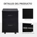 Archivador con Rueda Tablero de partículas HOMCOM Archivador con Rueda Tablero de partículas HOMCOM Negro
