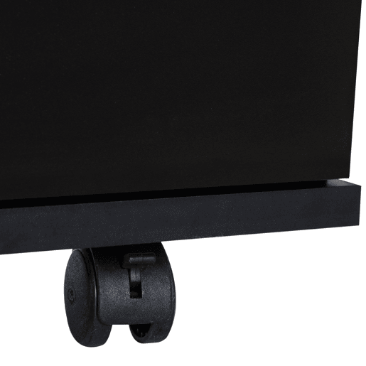 HOMCOM Bloco de Gavetas de Madeira Móvel para Arquivos para Escritório com 2 Gavetas 4 Rodas e 2 Travões para Escritório Secretaria Casa 41x39x58cm Preto