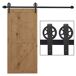 Kit Puerta Corredera Acero al Carbono HOMCOM 200 Kit Puerta Corredera Acero al Carbono HOMCOM 200 Negro