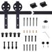 Kit Puerta Corredera Acero al Carbono HOMCOM 200 Kit Puerta Corredera Acero al Carbono HOMCOM 200 Negro