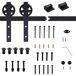 Kit Puerta Corredera Acero al Carbono HOMCOM 200 Kit Puerta Corredera Acero al Carbono HOMCOM 200 Negro
