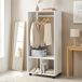 Armario Ropero Tablero de partículas, tubos de aluminio HOMCOM Armario Ropero Tablero de partículas, tubos de aluminio HOMCOM Blanco