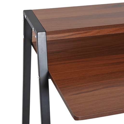 HOMCOM Secretária Mesa de Computador 84x45x85cm com Bancada de Madeira e Pés de Metal Estilo Moderno para Escritório Estúdio Dormitório Carga Máxima 20kg Nogueira e Preto HOMCOM Secretária Mesa de Computador 84x45x85cm com Bancada de Madeira e Pés de Metal Estilo Moderno para Escritório Estúdio Dormitório Carga Máxima 20kg Nogueira e Preto