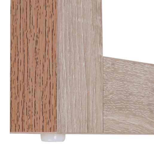 HOMCOM Secretária para escritorio estudo Design moderno com tampo de vidro temperado Gaveta Combinação de estilos 120x60x75 cm branco