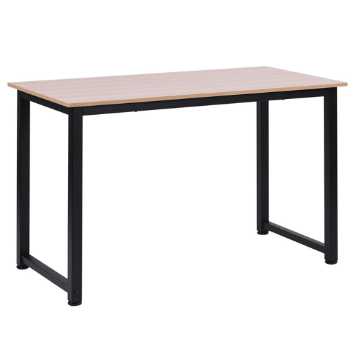 HOMCOM Secretária Moderna Mesa de Estudo com Estrutura de Aço e Pés Ajustáveis Mesa de Computador para Escritório Casa 120x60x76 cm Madeira e Preto HOMCOM Secretária Moderna Mesa de Estudo com Estrutura de Aço e Pés Ajustáveis Mesa de Computador para Escritório Casa 120x60x76 cm Madeira e Preto