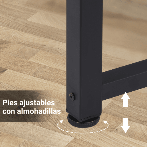 HOMCOM Secretária Moderna Mesa de Estudo com Estrutura de Aço e Pés Ajustáveis Mesa de Computador para Escritório Casa 120x60x76 cm Madeira e Preto HOMCOM Secretária Moderna Mesa de Estudo com Estrutura de Aço e Pés Ajustáveis Mesa de Computador para Escritório Casa 120x60x76 cm Madeira e Preto