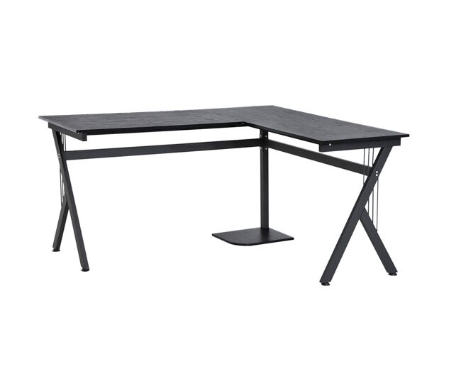 Homcom mesa de ordenador pc de tabla de madera mesa esquinera de angulo para oficina dormitorio hogar escuela