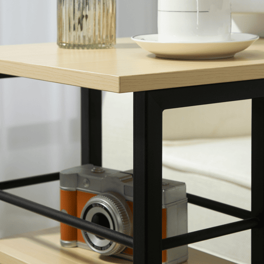 HOMCOM Mesa Auxiliar com Rodas Mesa Lateral em Forma de C para Sofá Cama com 2 Prateleiras e Freios para Dormitório Sala de Estar Estilo Moderno 60x34,5x64,5cm Madeira HOMCOM Mesa Auxiliar com Rodas Mesa Lateral em Forma de C para Sofá Cama com 2 Prateleiras e Freios para Dormitório Sala de Estar Estilo Moderno 60x34,5x64,5cm Madeira