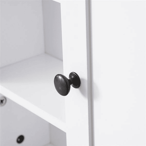 HOMCOM Armário de banheiro multifuncional Armário de parede com economia de espaço com 3 níveis abertos 1 porta Prateleira de sobreposição ajustável 53x14.5x50.5 cm Branco