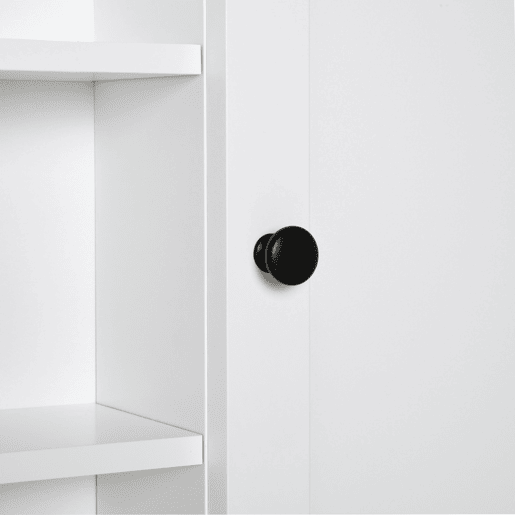 HOMCOM Armário de banheiro multifuncional Armário de parede com economia de espaço com 3 níveis abertos 1 porta Prateleira de sobreposição ajustável 53x14.5x50.5 cm Branco