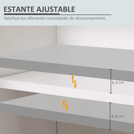 Kleankin Móvel para Lavatório Móvel de Casa de Banho com 2 Portas e Prateleira Interior Ajustável Estilo Moderno 60x30x62,5cm Branco
