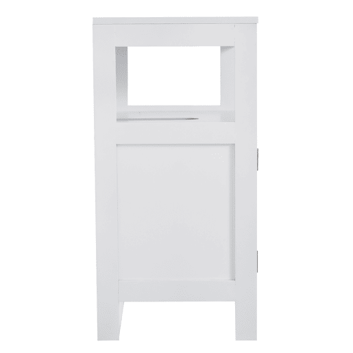 kleankin Armário de banheiro Com prateleira 2 portas de armazenamento Dispositivo anti-ponta Resistente a humidade 60x30x60 cm Branco
