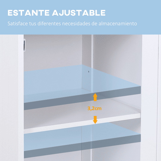 kleankin Armário de Casa de Banho com 1 Gaveta 1 Porta e Prateleira Interior Ajustável Móvel Auxiliar de Armazenamento para Sala de Estar Cozinha 43x34x77cm Branco