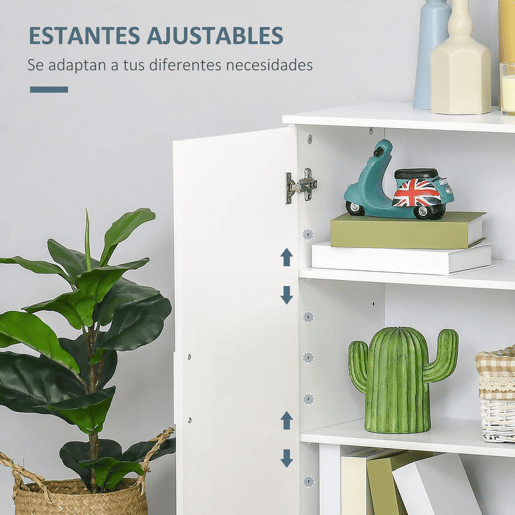 kleanklin Armário de Casa de Banho com 2 Portas e 2 Prateleiras Ajustáveis em 7 Níveis Móvel Auxiliar de Armazenamento para Sala de Estar Cozinha 60x30x80cm Branco kleanklin Armário de Casa de Banho com 2 Portas e 2 Prateleiras Ajustáveis em 7 Níveis Móvel Auxiliar de Armazenamento para Sala de Estar Cozinha 60x30x80cm Branco
