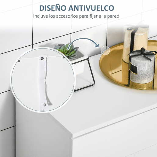 kleanklin Armário de Casa de Banho com 2 Portas e 2 Prateleiras Ajustáveis em 7 Níveis Móvel Auxiliar de Armazenamento para Sala de Estar Cozinha 60x30x80cm Branco kleanklin Armário de Casa de Banho com 2 Portas e 2 Prateleiras Ajustáveis em 7 Níveis Móvel Auxiliar de Armazenamento para Sala de Estar Cozinha 60x30x80cm Branco
