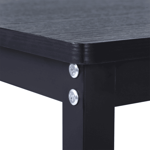 Vinsetto Secretária de Canto Mesa de Computador em Forma de L com Estrutura de Aço 168x120x75cm Preto