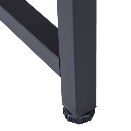 Vinsetto Secretária de Canto Mesa de Computador em Forma de L com Estrutura de Aço 168x120x75cm Preto