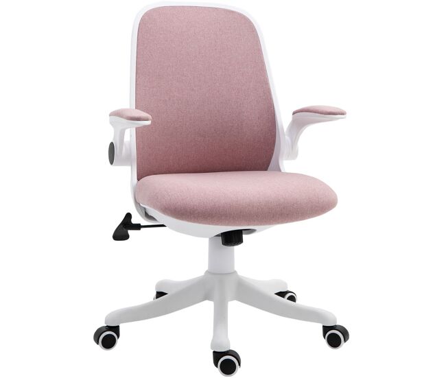 Vinsetto silla giratoria de oficina silla de escritorio basculante altura ajustable con reposabrazos elevable carga 120 kg para despacho dormitorio
