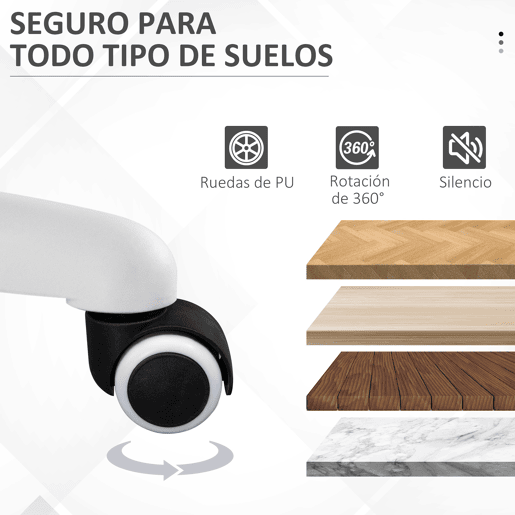 Vinsetto Cadeira de Escritório Giratória Função de Inclinação Altura Ajustável Ergonômica com Apoio de Braço Elevavel Carga 120 kg 62,5x60x94-104cm Rosa