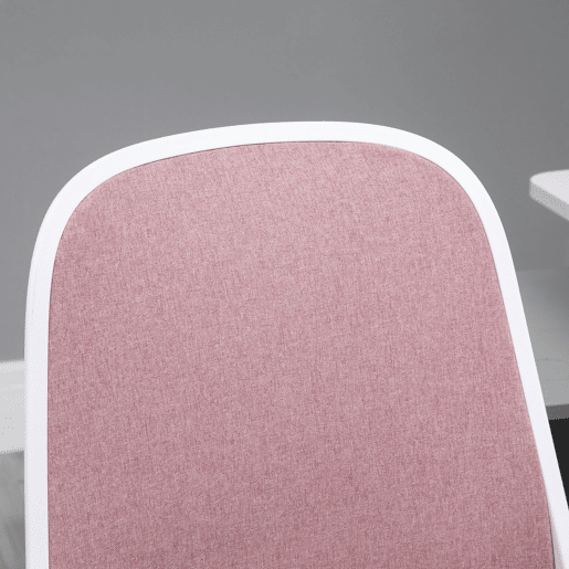 Vinsetto Cadeira de Escritório Giratória Função de Inclinação Altura Ajustável Ergonômica com Apoio de Braço Elevavel Carga 120 kg 62,5x60x94-104cm Rosa