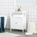 Armario de Baño MDF kleankin, hogar - baño Armario de Baño MDF kleankin, hogar - baño Blanco