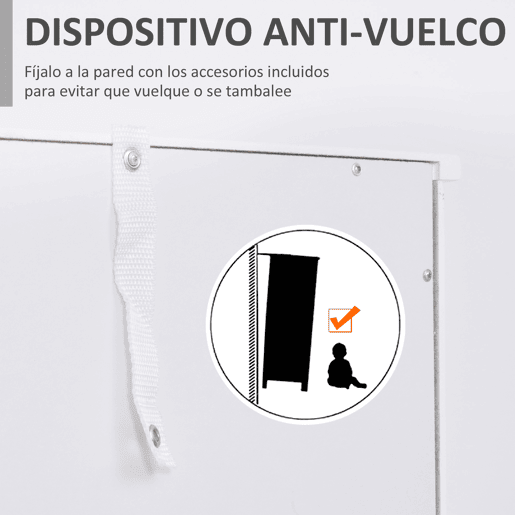 Kleankin Armário Alto para Casa de Banho Móvel Auxiliar de Banheiro de Estilo Moderno com 2 Portas Prateleiras Ajustáveis e 1 Gaveta 40x27x171,5cm Branco
